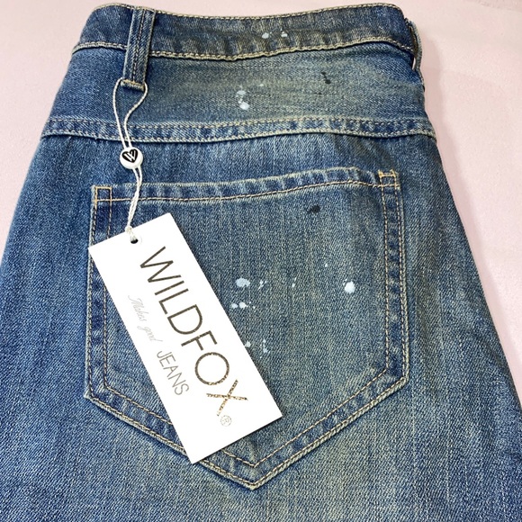 Wildfox cropped paint splatter distressed jeans - Picture 3 of 15